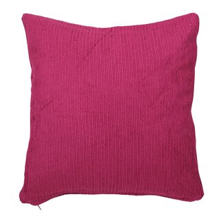 Linen & More Rib Chenille kussen roze 40x40cm