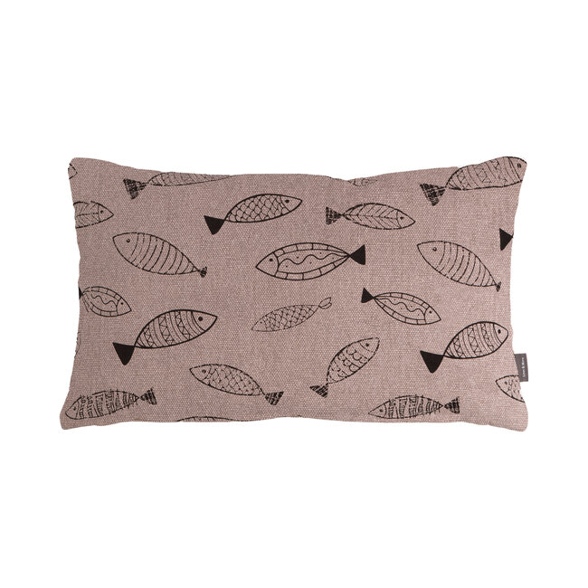 Linen & More Fishes kussen taupe 30x50cm