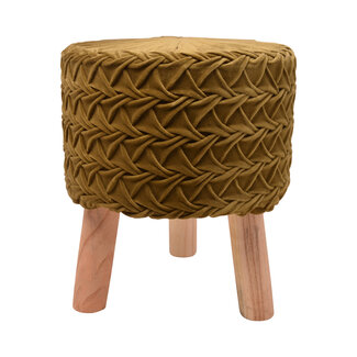 Linen & More Smock 2.0 ceder green stool 35x35x45 cm