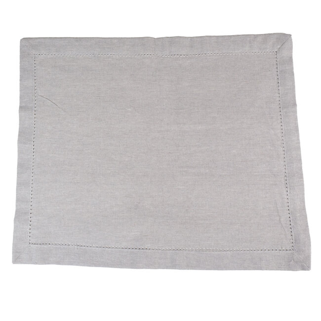 Linen & More Nena Recycled Cotton Placemat zandkleur 35x50cm (set of 4)