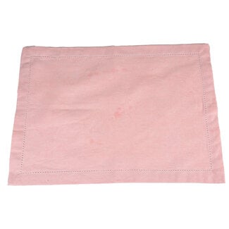 Linen & More Nena Recycled Cotton Placemat peach 35x50cm (set of 4)