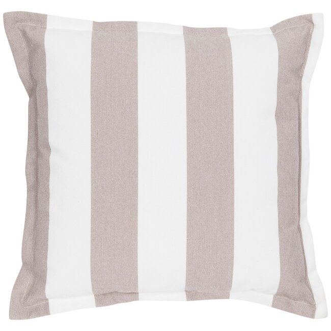 Linen & More Mireille kussen beige wit 45x45cm