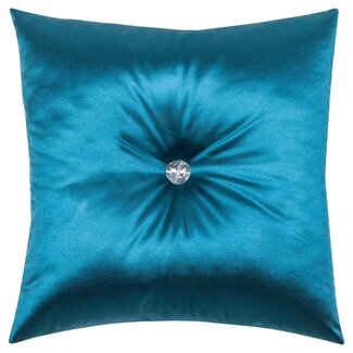 Linen & More Vivaldi Button kussen blauw 47x47cm