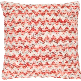 Linen & More Dani kussen gebroken wit rood 45x45cm