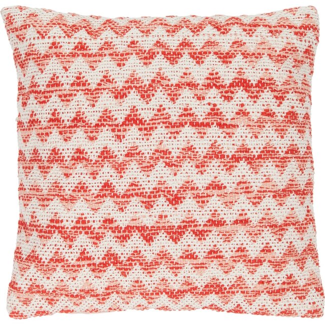 Linen & More Dani kussen gebroken wit rood 45x45cm