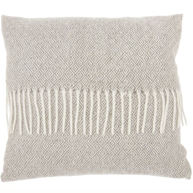 Linen & More Kenley Graphic Wool kussen taupe 45x45cm