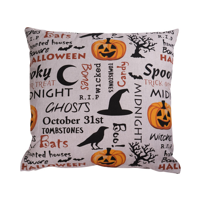 Linen & More Halloween kussen multicolor 45x45cm