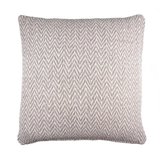 Linen & More Zigzag Recycled kussen taupe 45x45cm