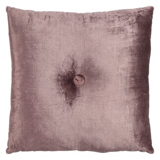 Linen & More Rayon Velvet 1 Button stoelkussen mauve 45x45cm