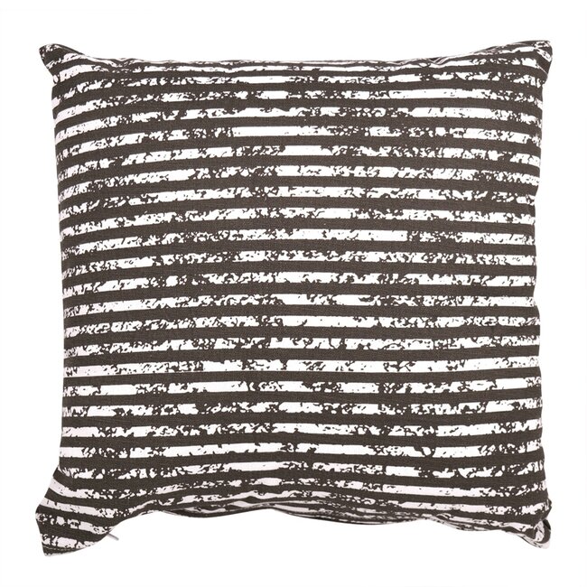 Linen & More Vintage Stripe kussen zwart 45x45cm