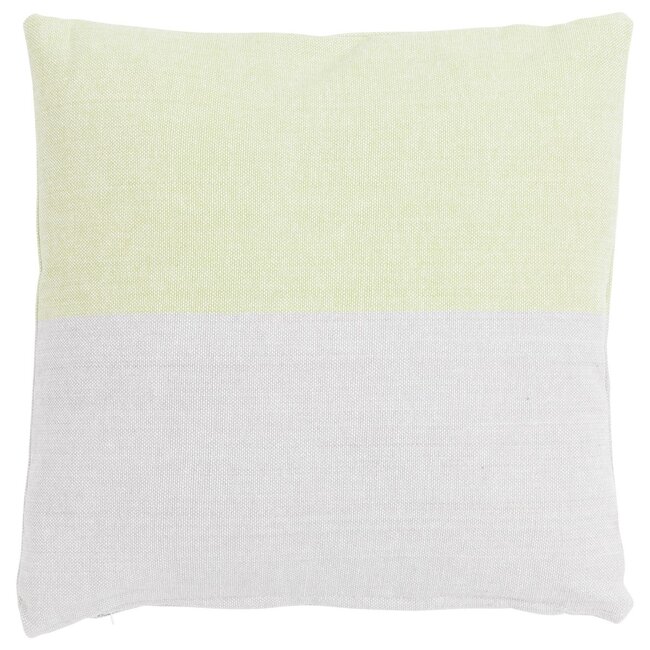 Linen & More Duo Tone kussen beige groen 45x45cm