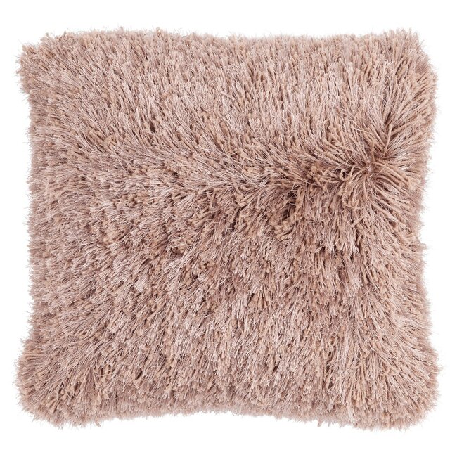 Linen & More Multi Fluffy kussen taupe 45x45cm