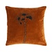 Linen & More Palm Tree Velvet kussen warm oranje 45x45cm