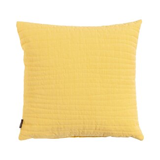 Linen & More Uneven Stitching kussen geel 45x45cm