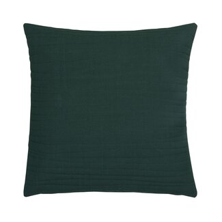 Linen & More Uneven Stitching kussen blauw groen 50x50cm