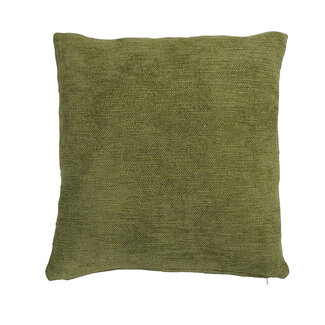 Linen & More Coco Chenille kussen khaki 45x45cm