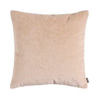 Linen & More Rose Embroidery kussen beige 45x45cm