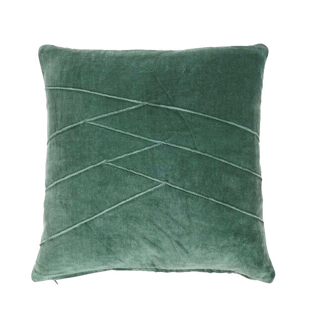 Linen & More Uneven Pintuck kussen blauw groen 45x45cm