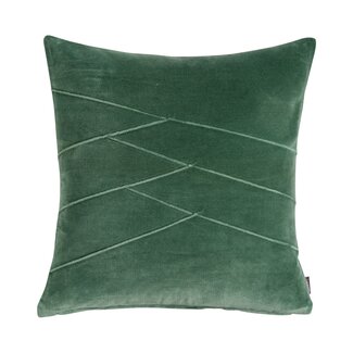 Linen & More Uneven Pintuck kussen groen 45x45cm