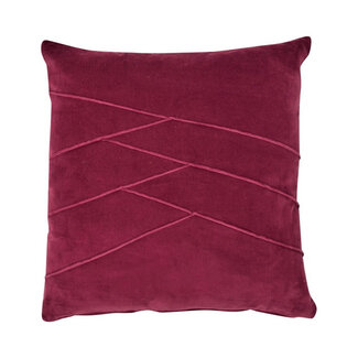 Linen & More Uneven Pintuck kussen magenta 45x45cm