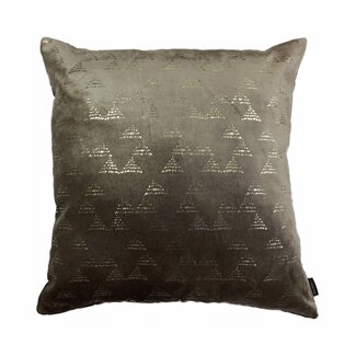 Linen & More Foil Triangle kussen taupe 45x45cm