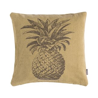 Linen & More Pineapple kussen khaki 45x45cm
