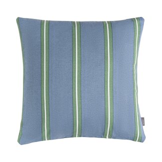 Linen & More Printed Stripes kussen blauw groen 45x45cm