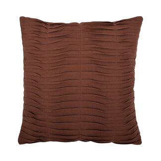 Linen & More Pleated  kussen bruin 45x45cm