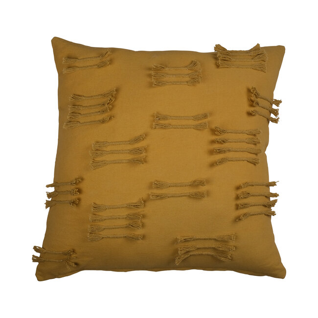 Linen & More Uneven Ruffle kussen beige 45x45cm