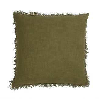 Linen & More Lioni kussen khaki 45x45cm