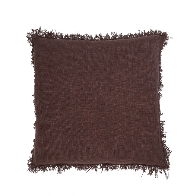 Linen & More Lioni kussen bruin 45x45cm