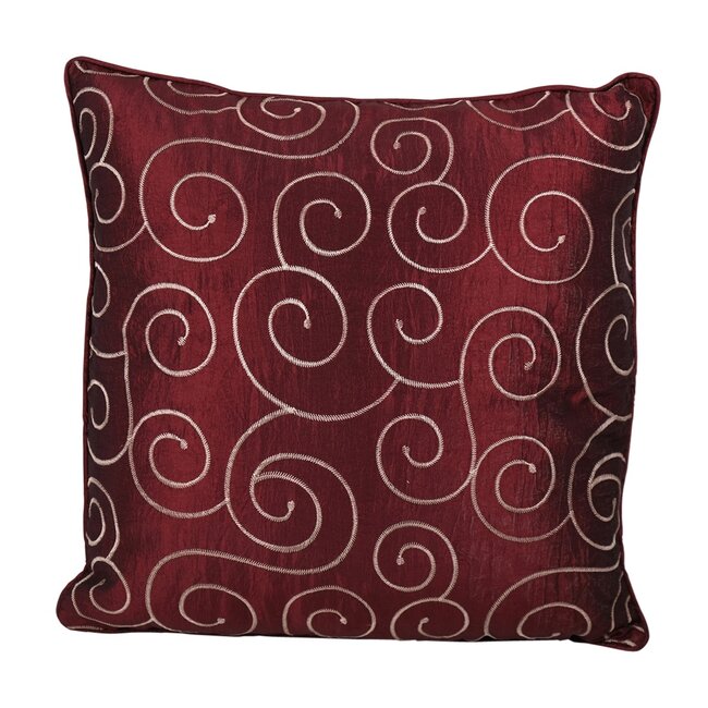 Linen & More Florence kussen bordeaux 47x47cm