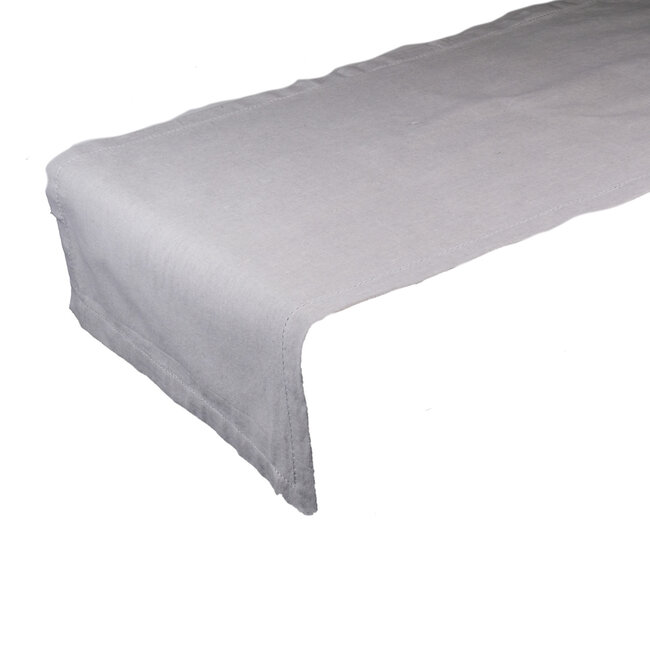 Linen & More Nena Recycled Cotton Tafelloper zandkleur 50x140cm