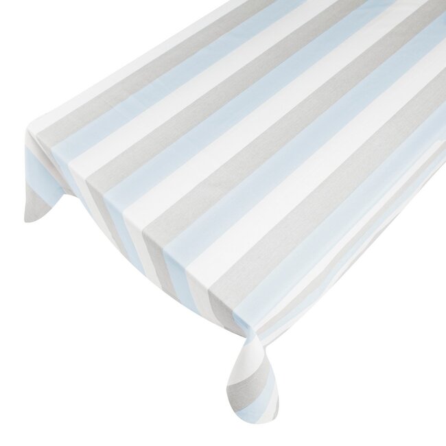 Linen & More Classic Stripe Tafelkleed Textiel ashley blauw 140x250cm