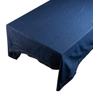 Linen & More Jeans Blue Tafelkleed Textiel blauw 140x250cm
