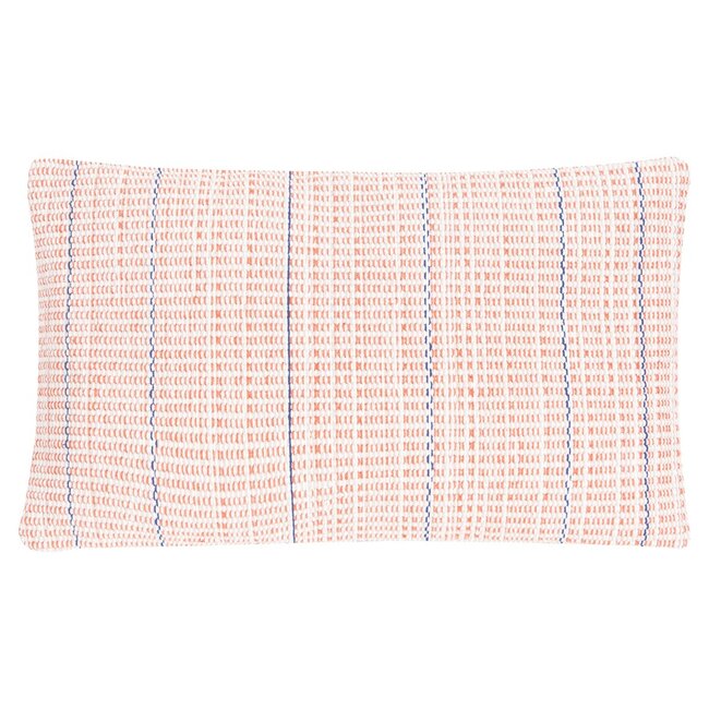 Linen & More Vertical Stripe kussen oranje 30x50cm