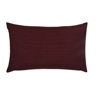 Linen & More Uneven Stitching kussen bordeaux 30x50cm