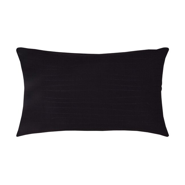 Linen & More Uneven stitching black cushion 30 x 50 cm