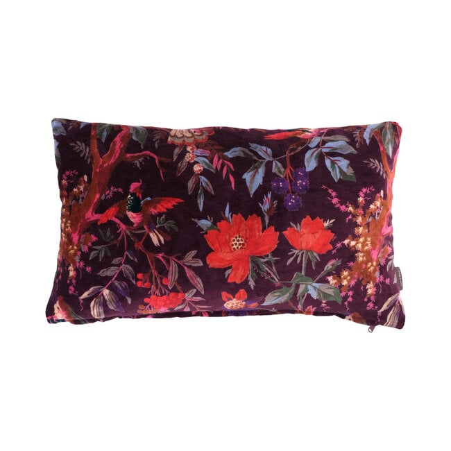 Linen & More Paradise kussen donker berry 30x50cm