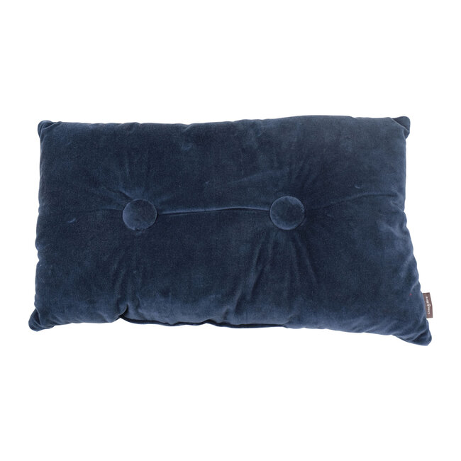 Linen & More Kyle 2 Buttons kussen blauw 30x50cm