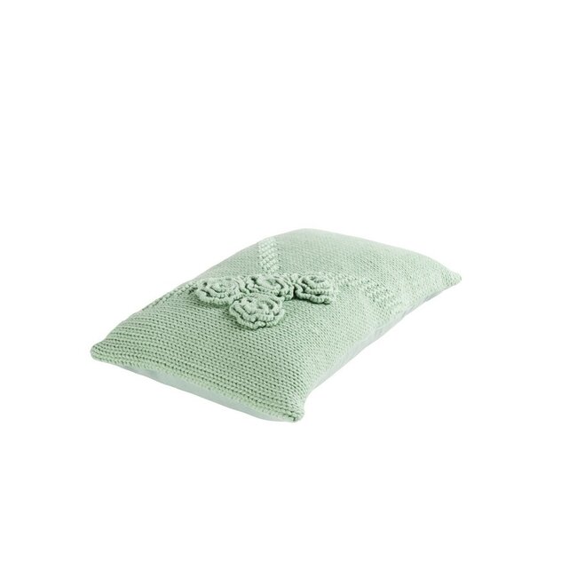 Linen & More Rose kussen groen 30x50cm