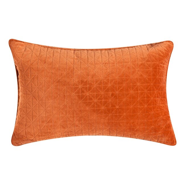 Linen & More Triangle kussen oranje 40x60cm