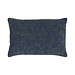 Linen & More Flower Jacquard kussen blauw groen 40x60cm