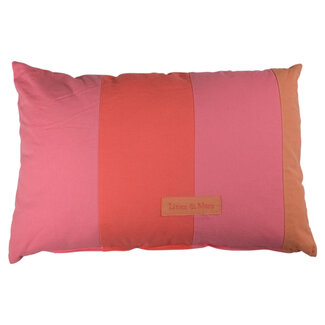 Linen & More Patchwork kussen roze 40x60cm