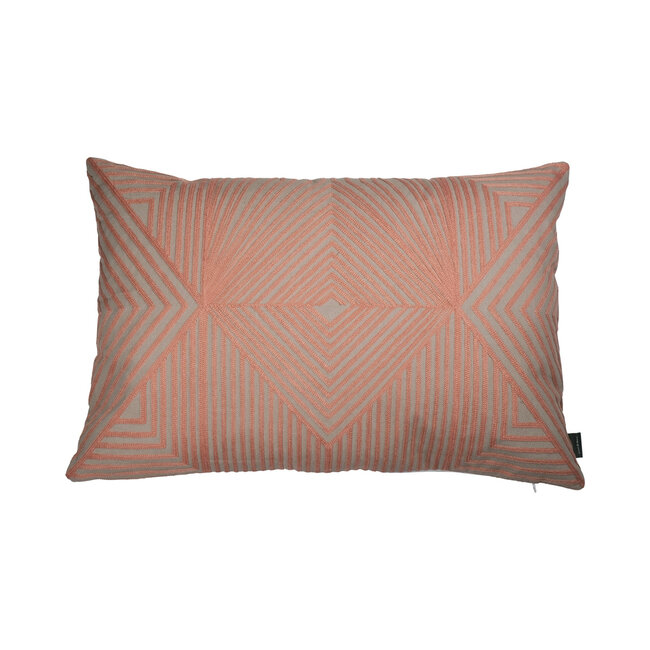 Linen & More Lugo kussen beige roze 40x60cm