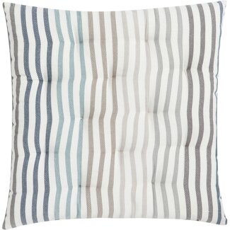 Linen & More Cuba Stripe stoelkussen blauw 40x40cm+5cm