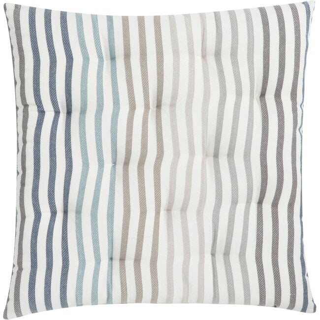 Linen & More Cuba Stripe stoelkussen blauw 40x40cm+5cm