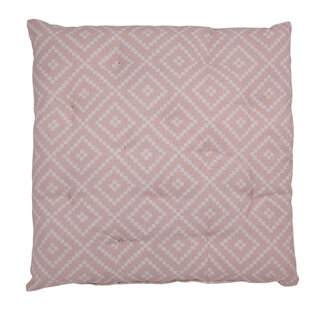 Linen & More Dotted Ethnic stoelkussen roze 40x40cm+5cm