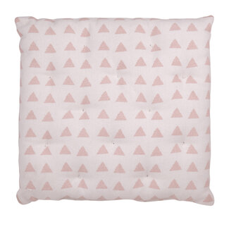 Linen & More Triangle Soft stoelkussen roze 40x40cm+5cm