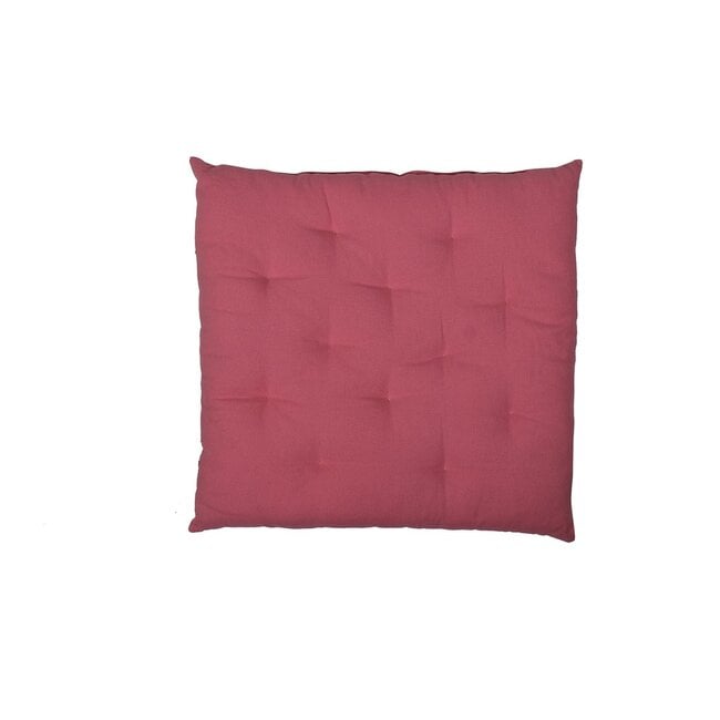 Linen & More Flannel stoelkussen roze 40x40cm+5cm